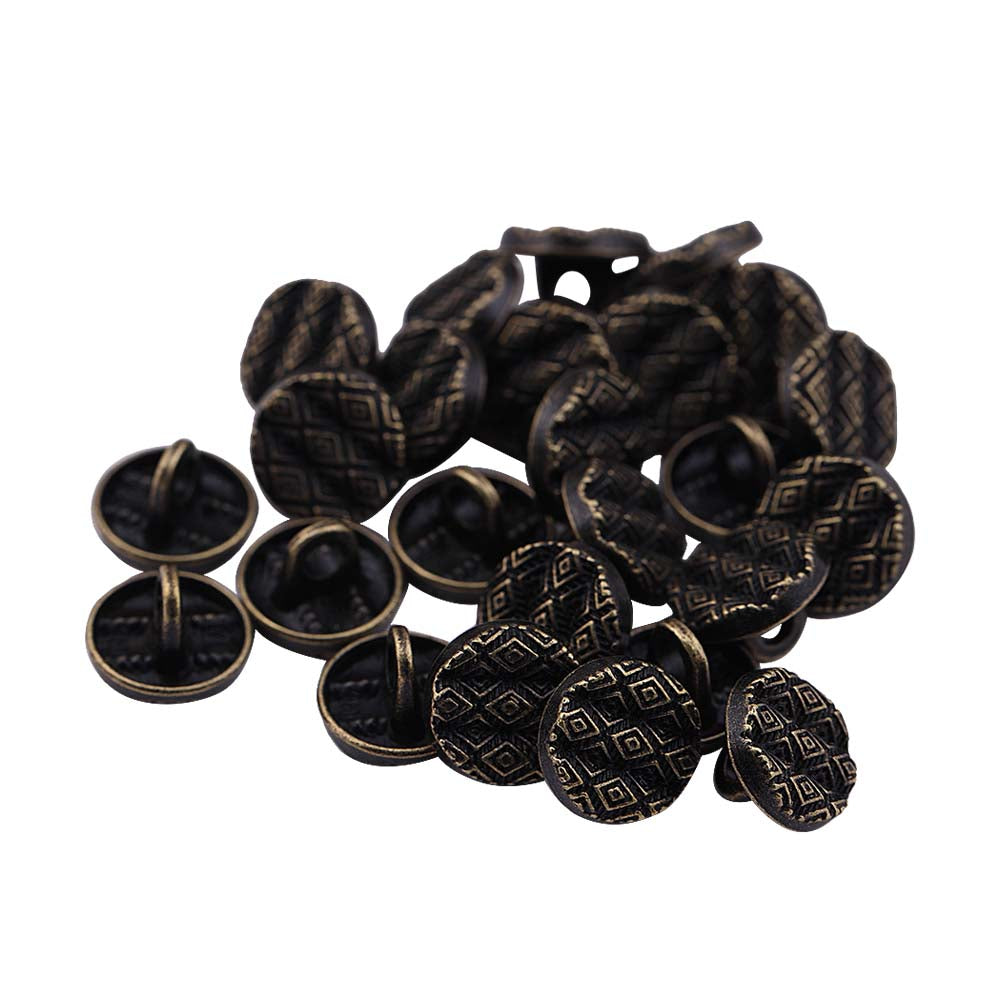 Round Shape Wavy Surface Engraved Design Kurta Metal Buttons