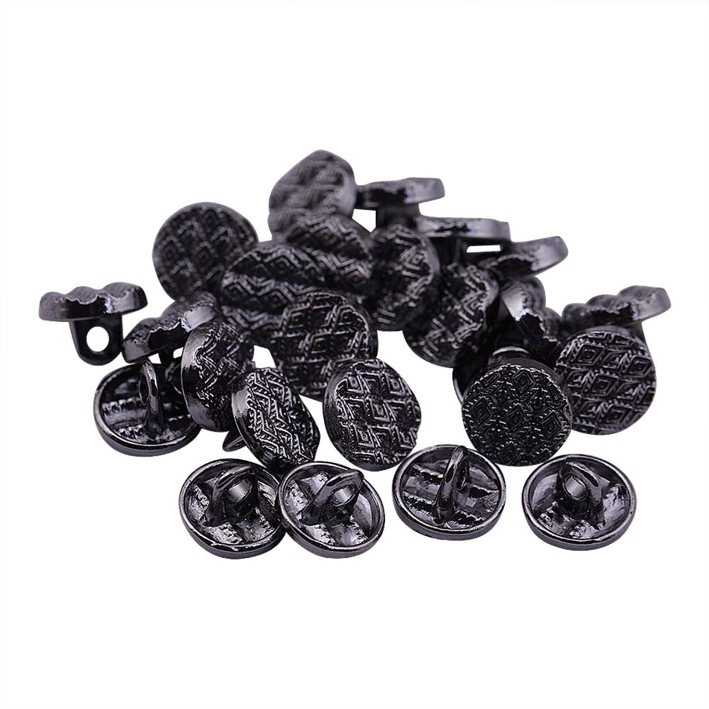 Round Shape Wavy Surface Engraved Design Kurta Metal Buttons