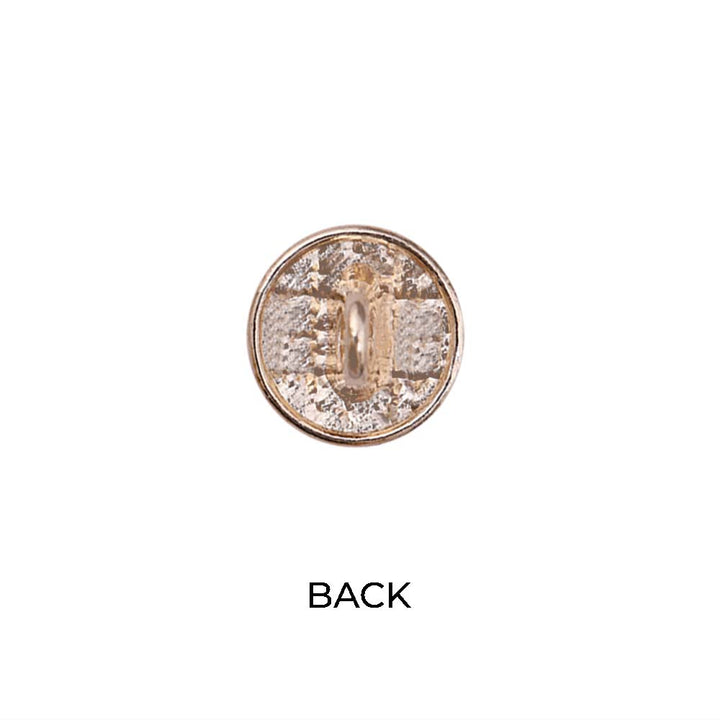 Designer Checks Engraved Loop Metal Buttons for Clothing