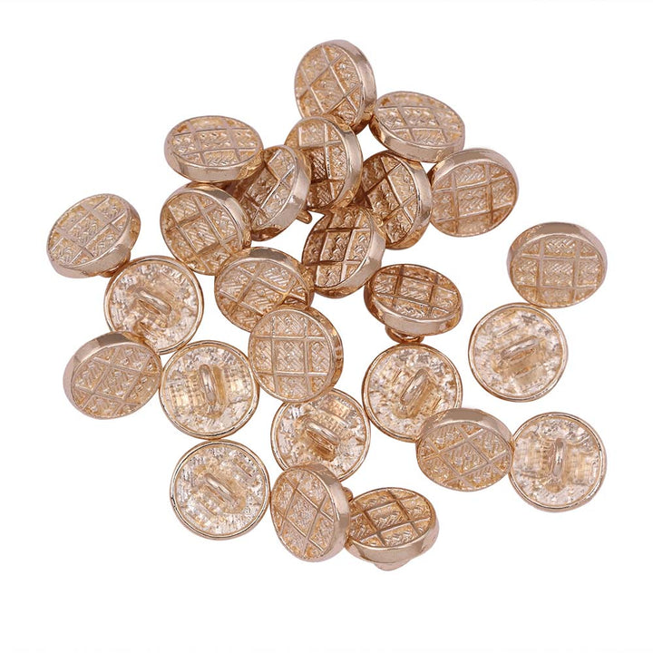 Designer Checks Engraved Loop Metal Buttons for Clothing