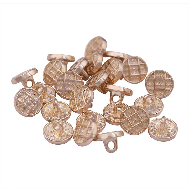 Designer Checks Engraved Loop Metal Buttons for Clothing