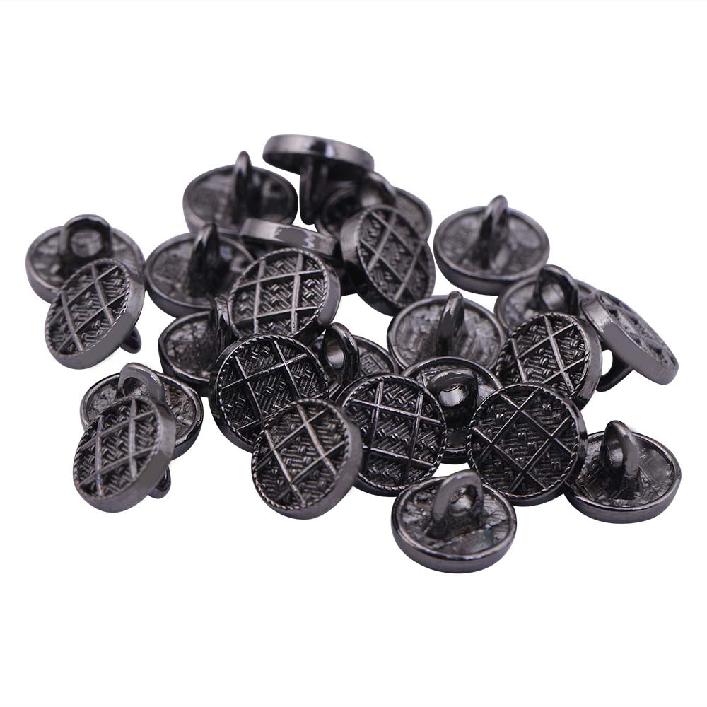 Designer Checks Engraved Loop Metal Buttons for Clothing