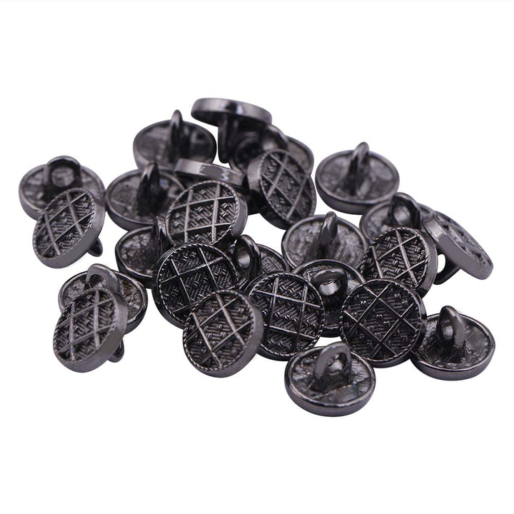 Designer Checks Engraved Loop Metal Buttons for Clothing