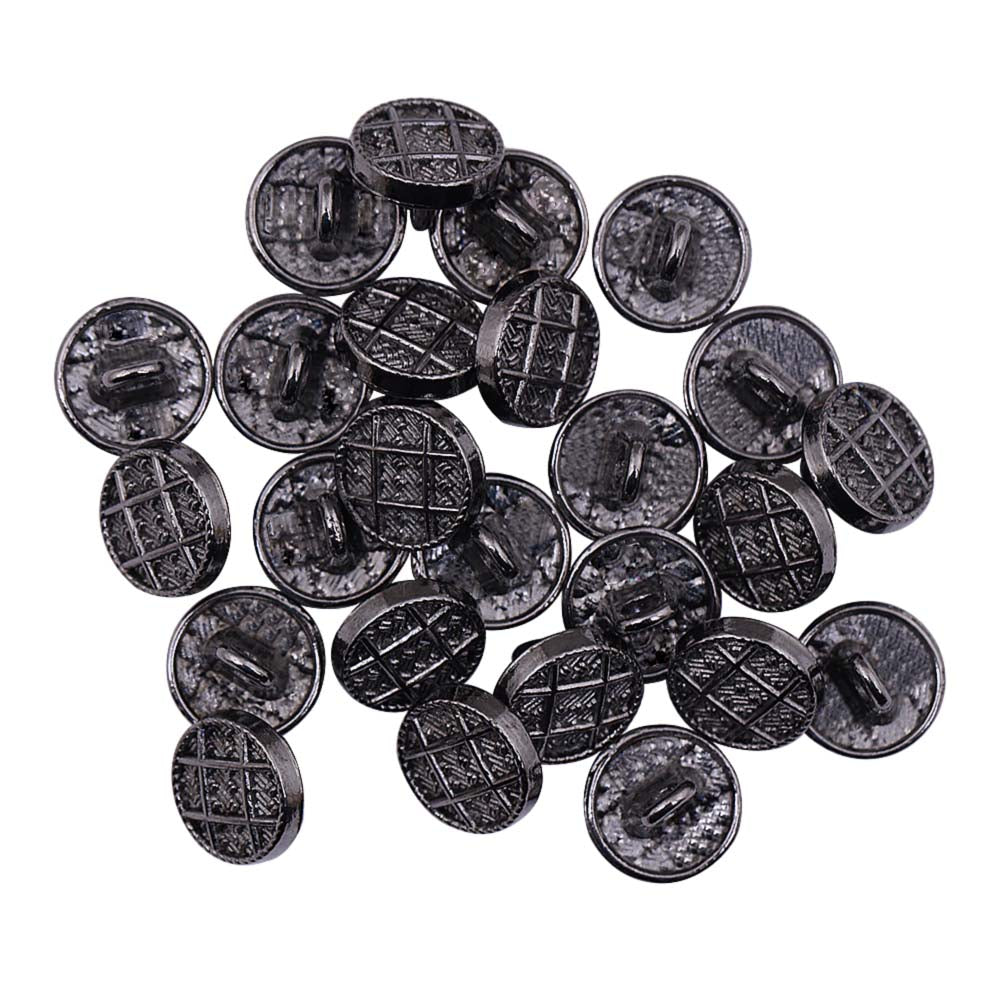 Designer Checks Engraved Loop Metal Buttons for Clothing