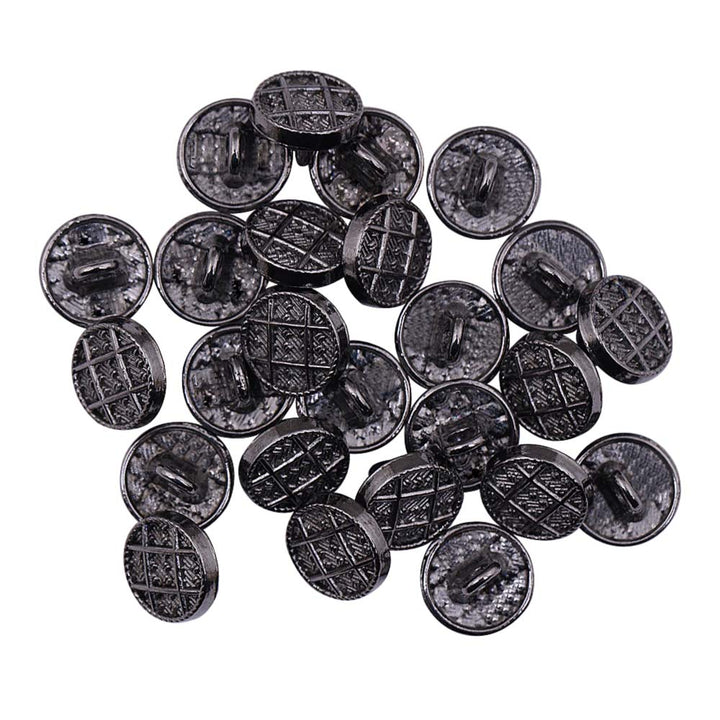 Designer Checks Engraved Loop Metal Buttons for Clothing