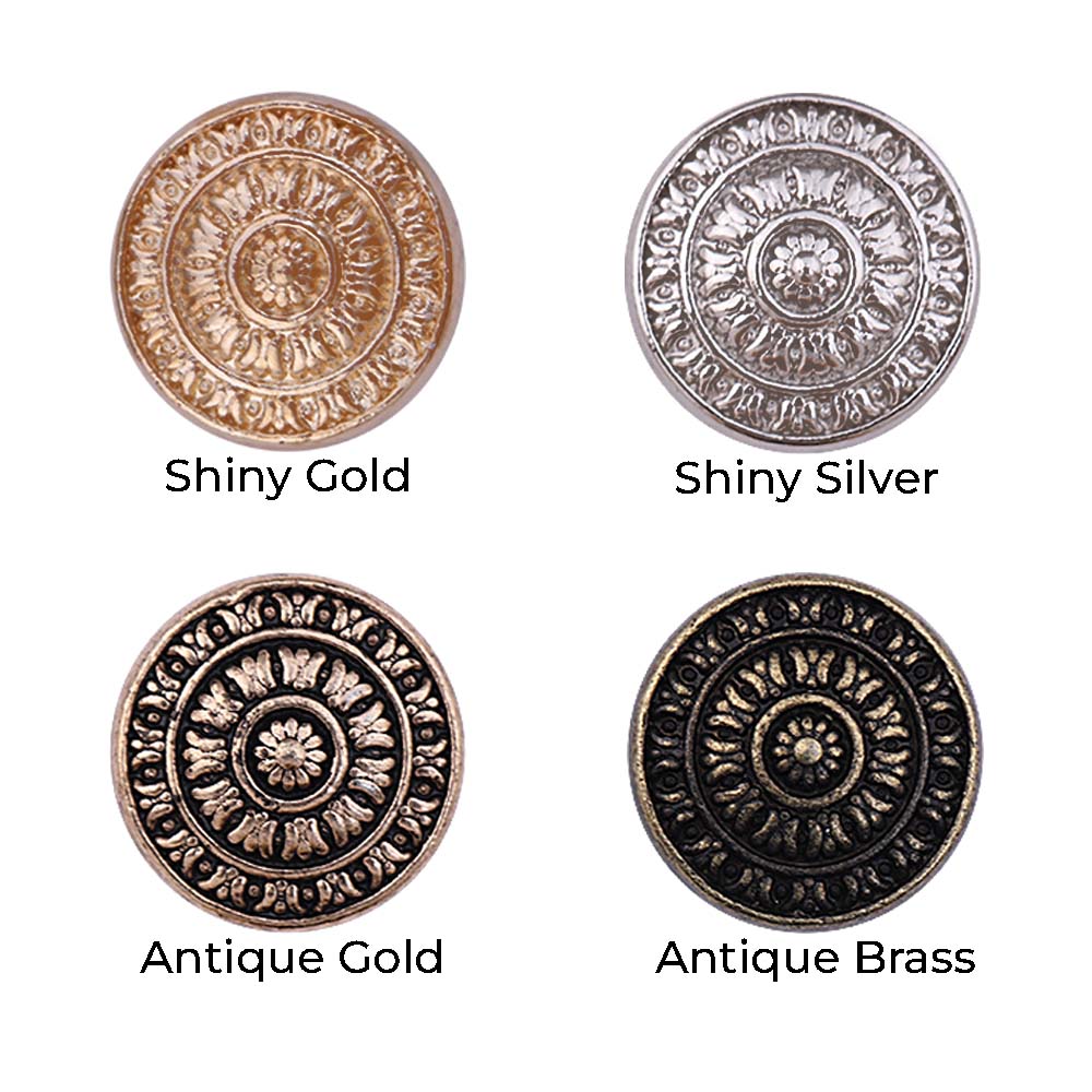 Designer Traditional Chakra Design Metal Buttons for Kurta/Kurtis