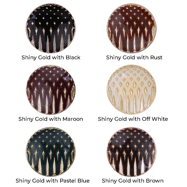 Designer Lamination Kurta/Kurti Loop Metal Buttons