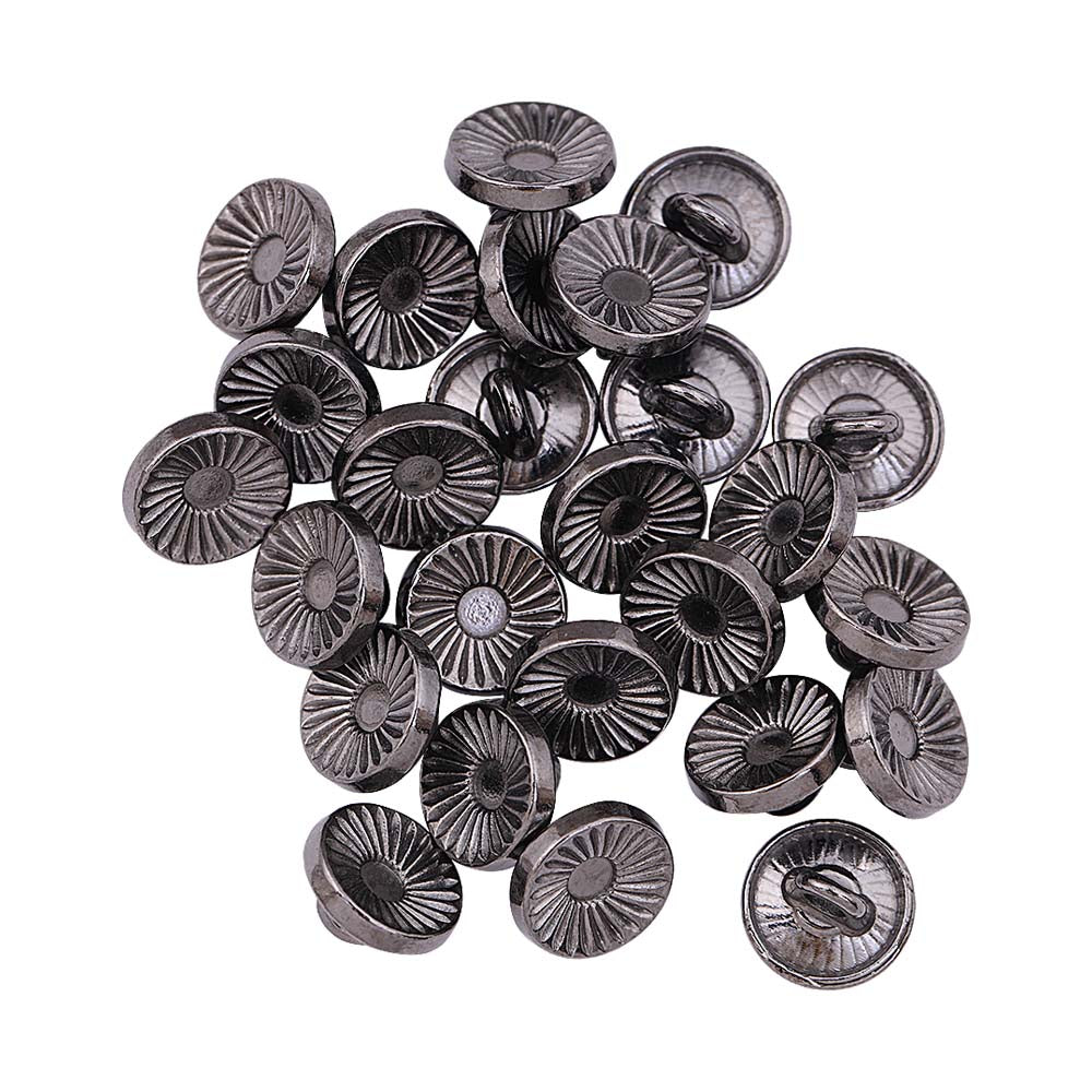 Hollow Surface Engraved Lines Western Style Metal Buttons