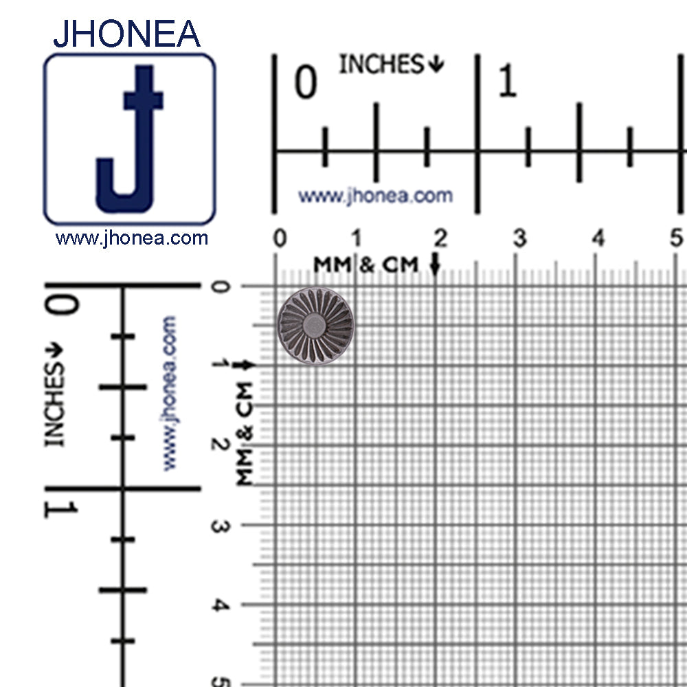 Hollow Surface Engraved Lines Western Style Metal Buttons