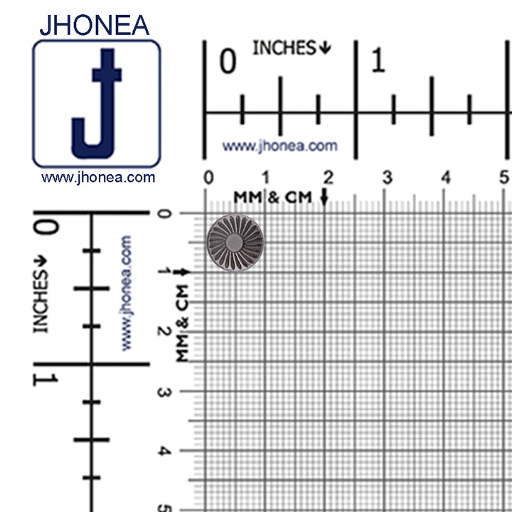 Hollow Surface Engraved Lines Western Style Metal Buttons