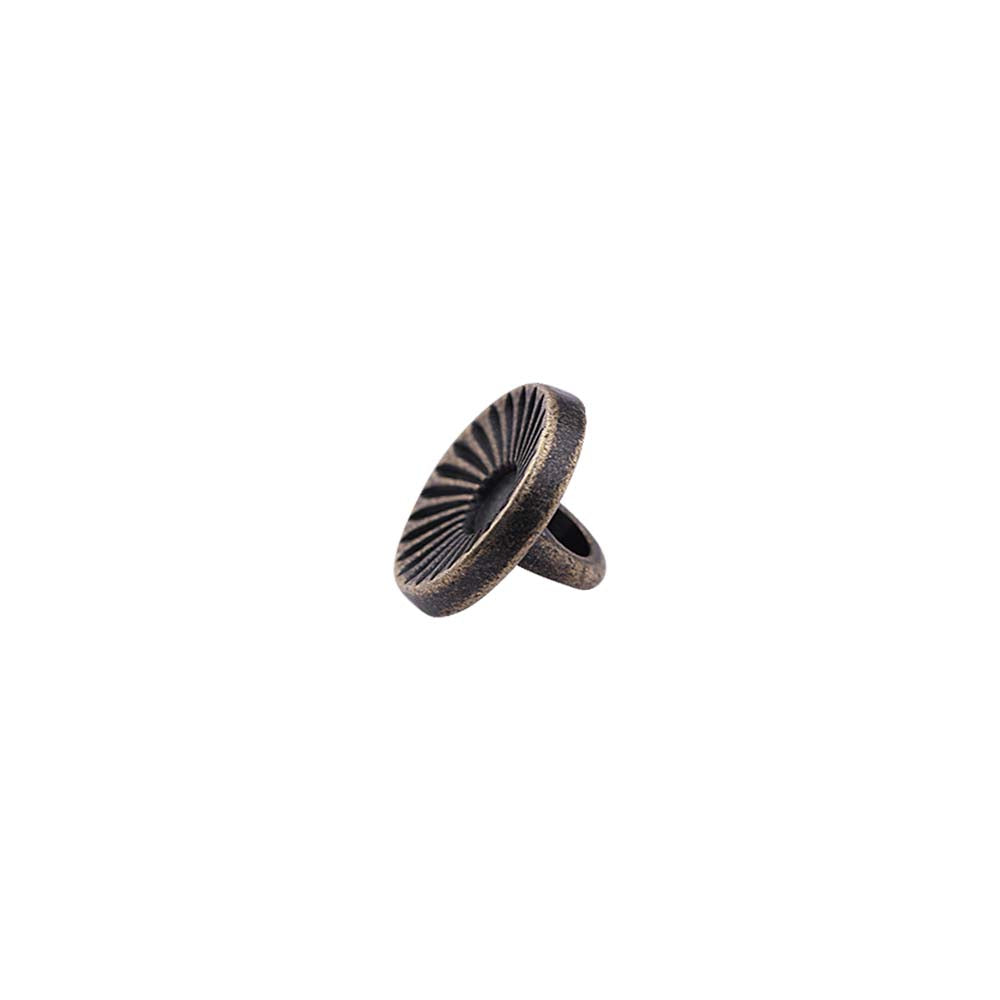 Hollow Surface Engraved Lines Western Style Metal Buttons