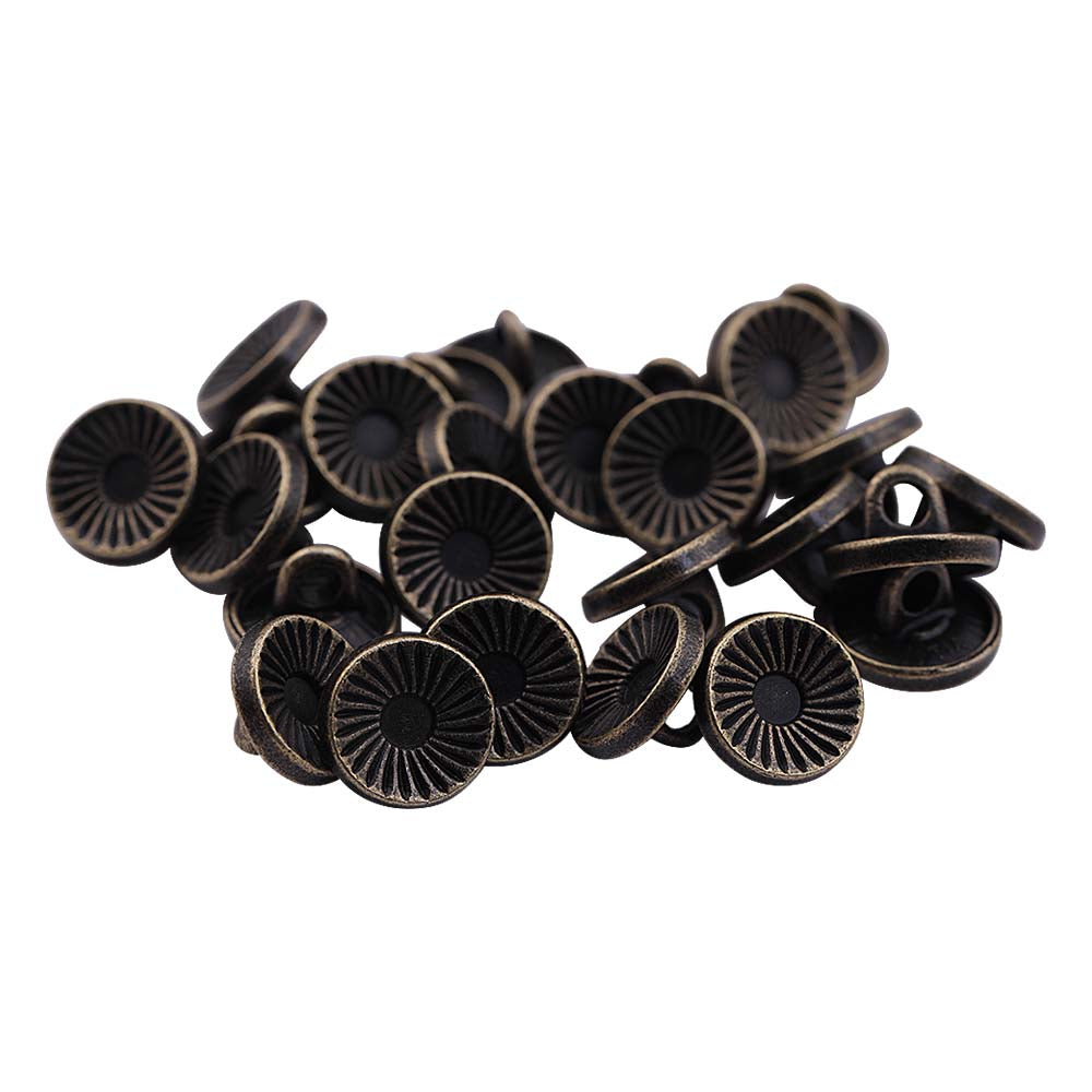 Hollow Surface Engraved Lines Western Style Metal Buttons