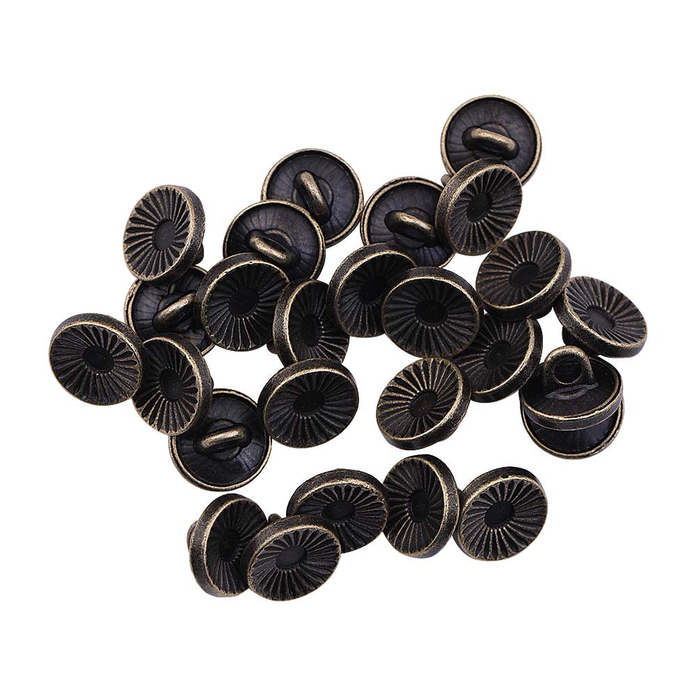 Hollow Surface Engraved Lines Western Style Metal Buttons