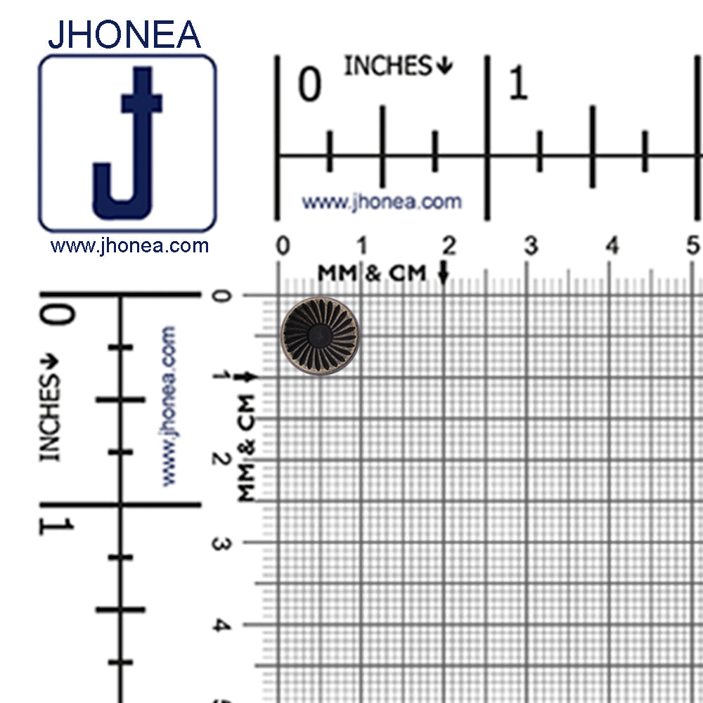 Hollow Surface Engraved Lines Western Style Metal Buttons