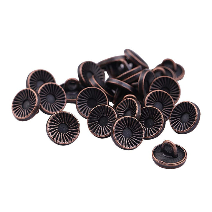 Hollow Surface Engraved Lines Western Style Metal Buttons