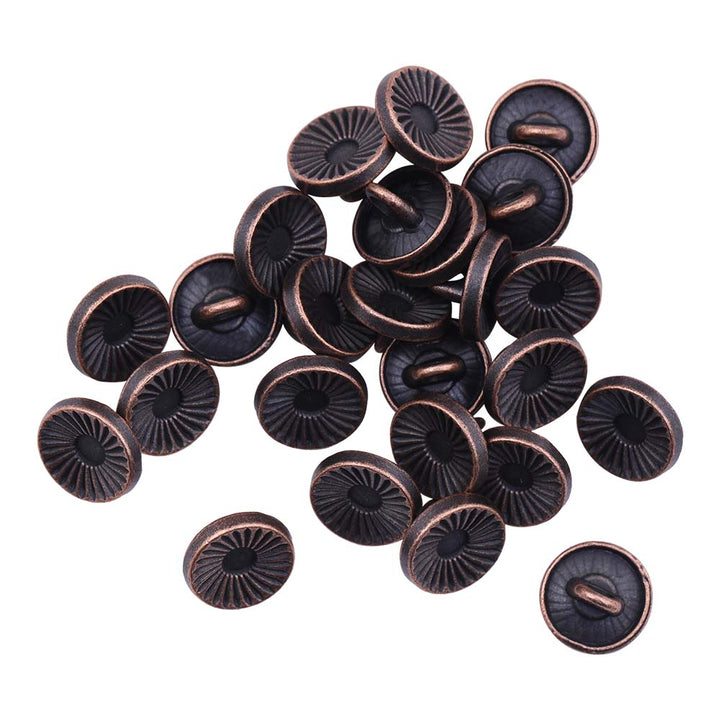 Hollow Surface Engraved Lines Western Style Metal Buttons
