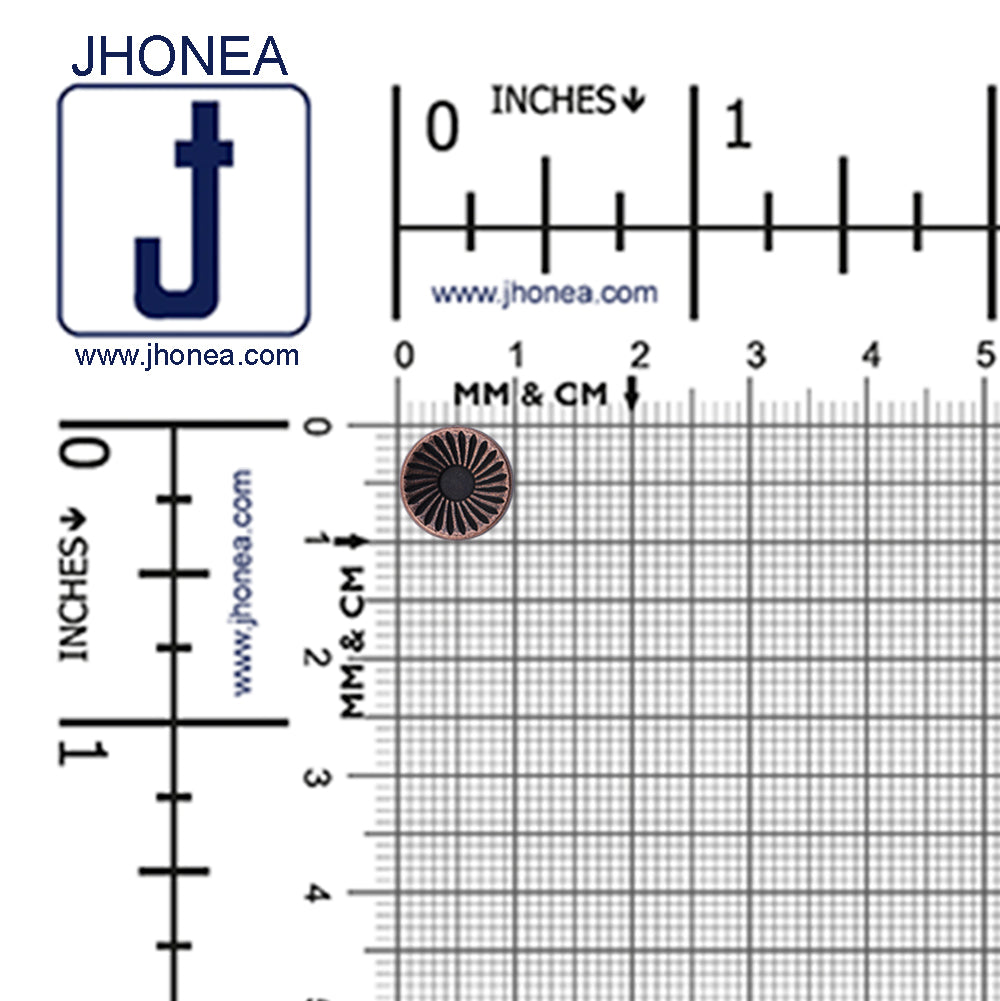 Hollow Surface Engraved Lines Western Style Metal Buttons