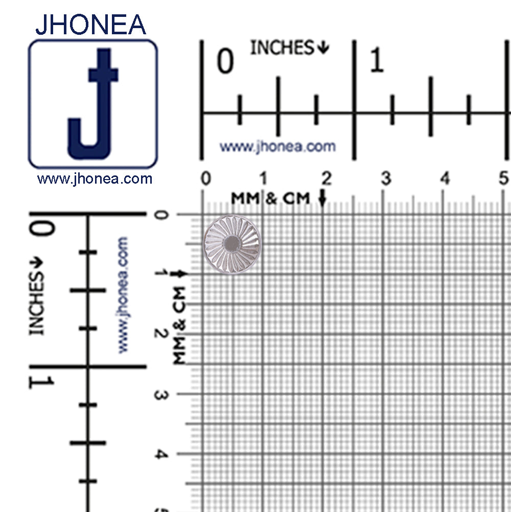 Hollow Surface Engraved Lines Western Style Metal Buttons
