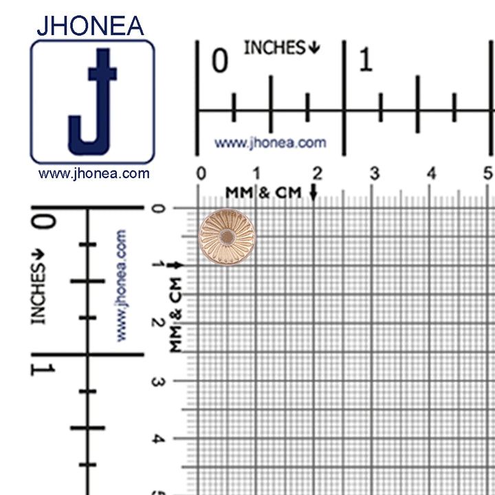 Hollow Surface Engraved Lines Western Style Metal Buttons