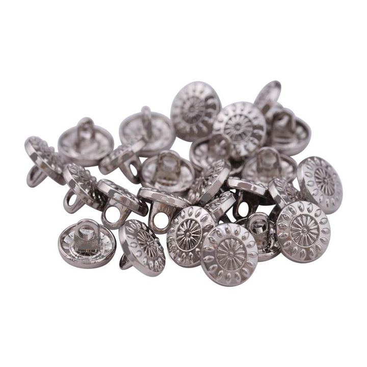 10mm (16L) Designer Metal Buttons for Shirts/Kurtas
