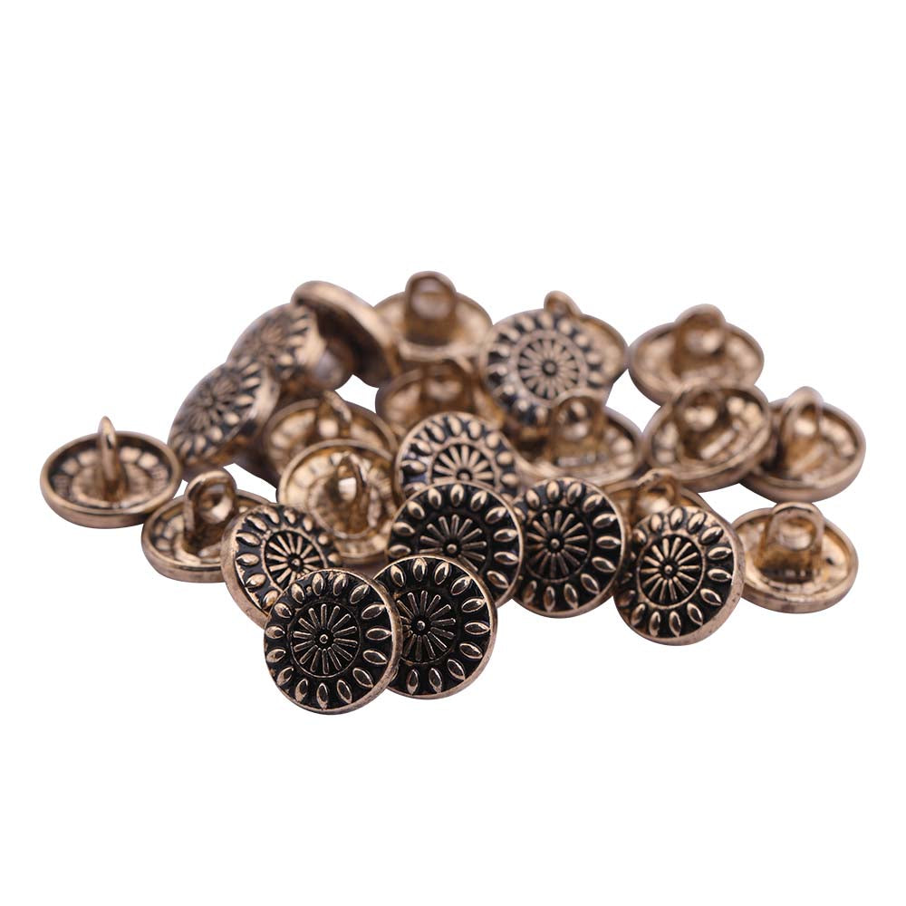 10mm (16L) Designer Metal Buttons for Shirts/Kurtas