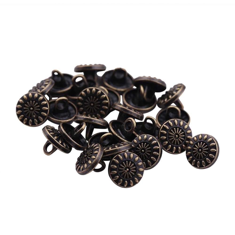 10mm (16L) Designer Metal Buttons for Shirts/Kurtas