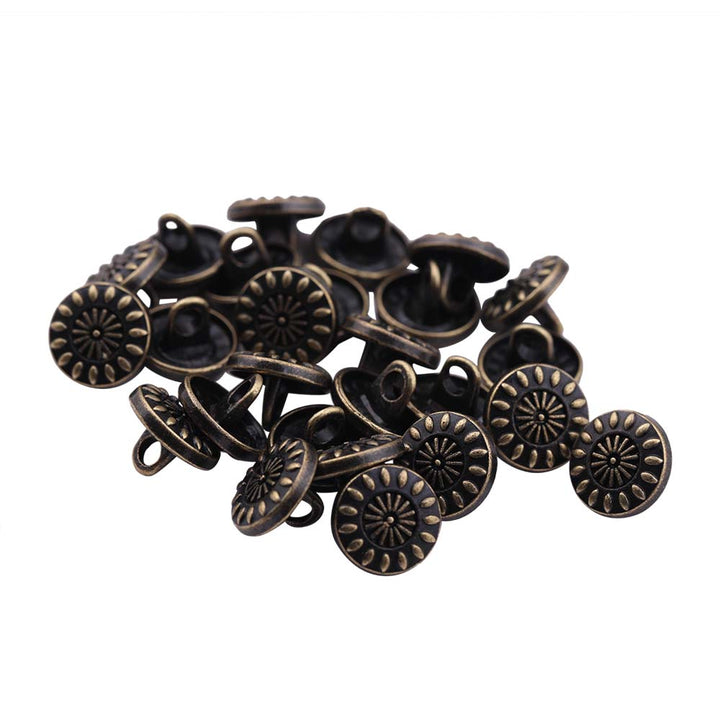 10mm (16L) Designer Metal Buttons for Shirts/Kurtas