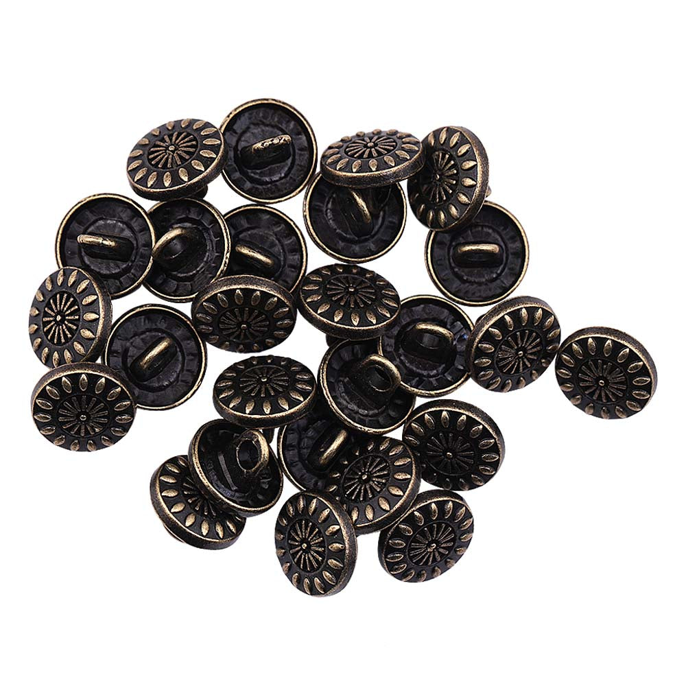 10mm (16L) Designer Metal Buttons for Shirts/Kurtas