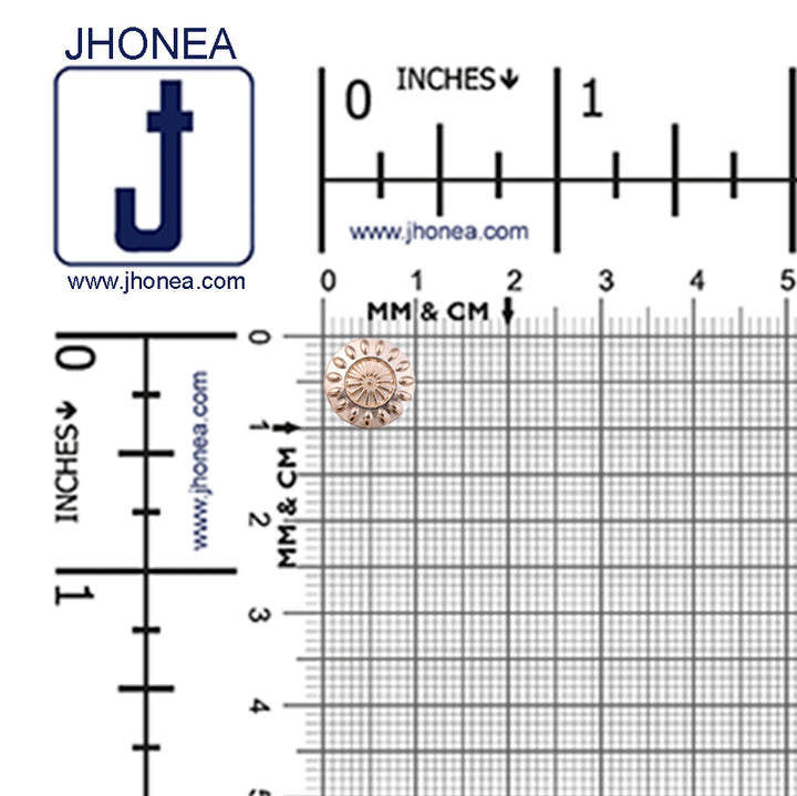 10mm (16L) Designer Metal Buttons for Shirts/Kurtas