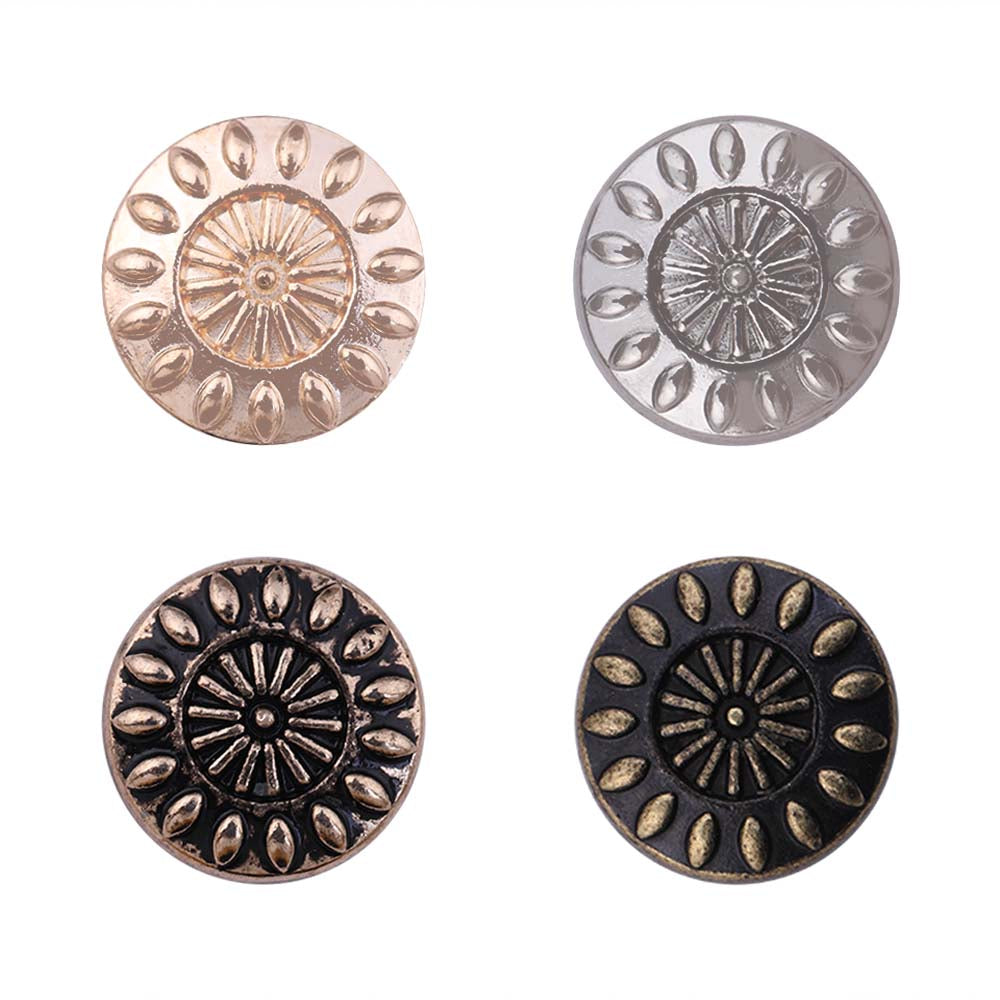 10mm (16L) Designer Metal Buttons for Shirts/Kurtas