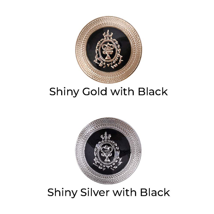 Classic Logo Design Lamination Shirt Metal Buttons