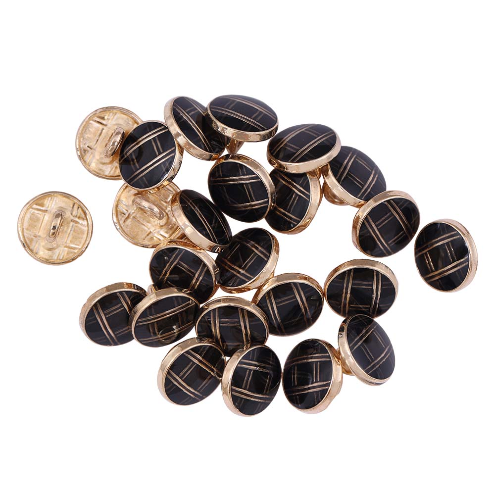 Western Style Checks Design Lamination Metal Kurta/Kurti Buttons
