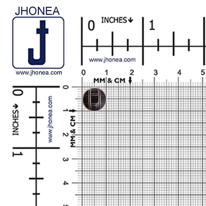 Western Style Checks Design Lamination Metal Kurta/Kurti Buttons