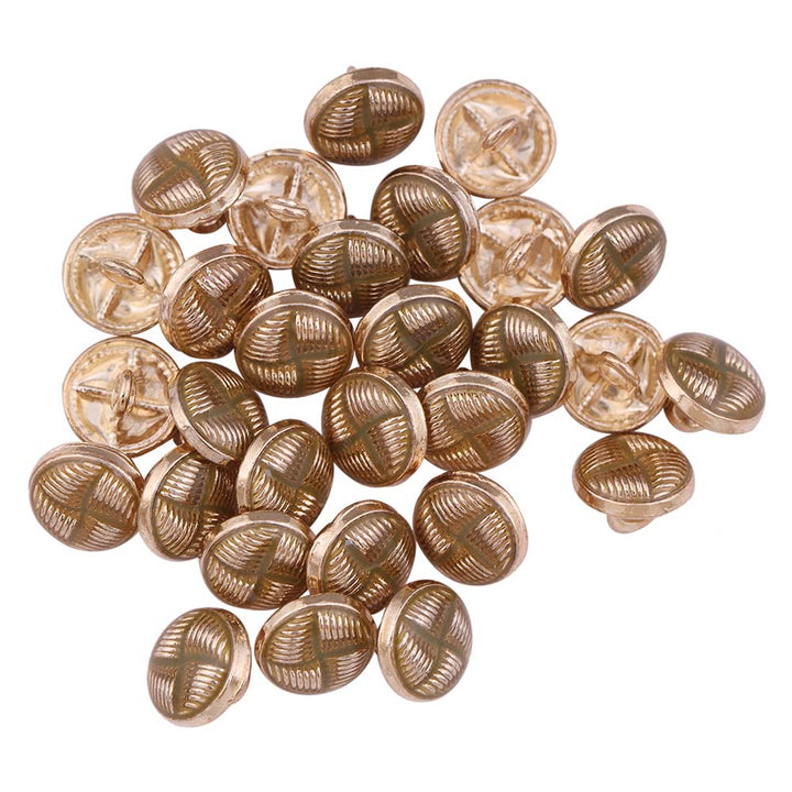 Western Style Checks & Lines Design Lamination Metal Buttons