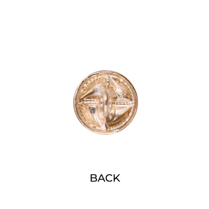 Western Style Checks & Lines Design Lamination Metal Buttons