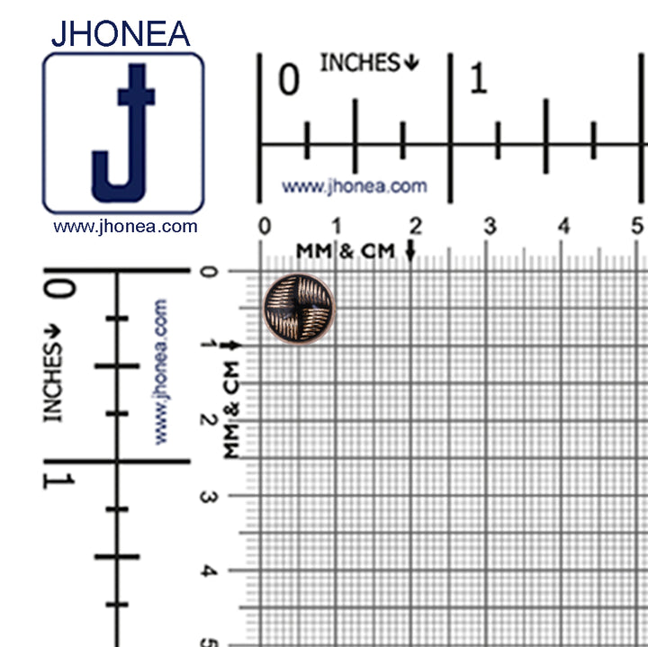 Western Style Checks & Lines Design Lamination Metal Buttons