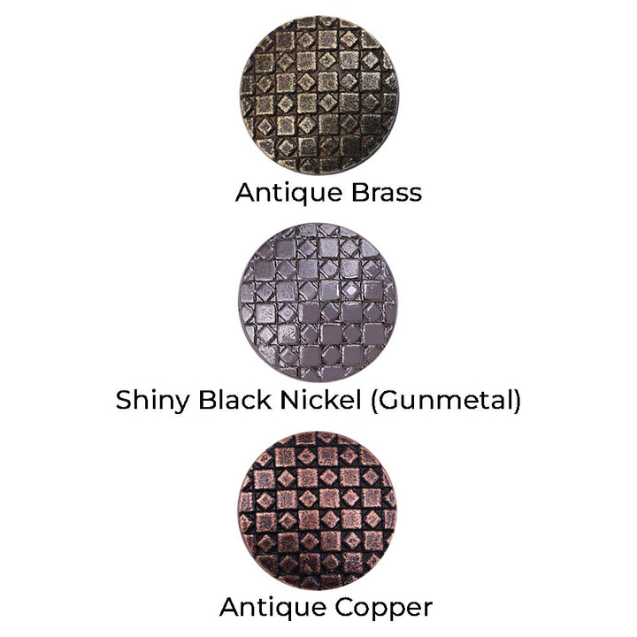 Checks Design Antique Metal Buttons for Men/Women Clothing
