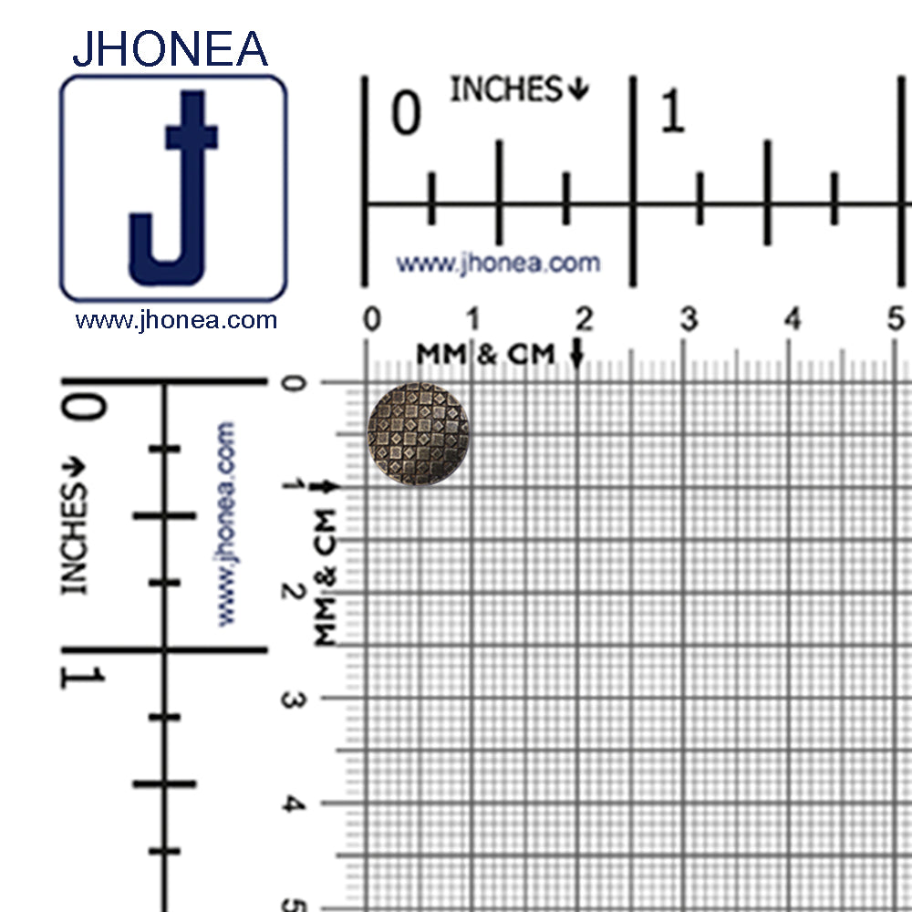 Checks Design Antique Metal Buttons for Men/Women Clothing