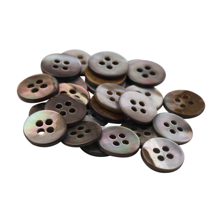 Shiny Pearlescent Natural Dark Grey Shirt/Kurta Buttons