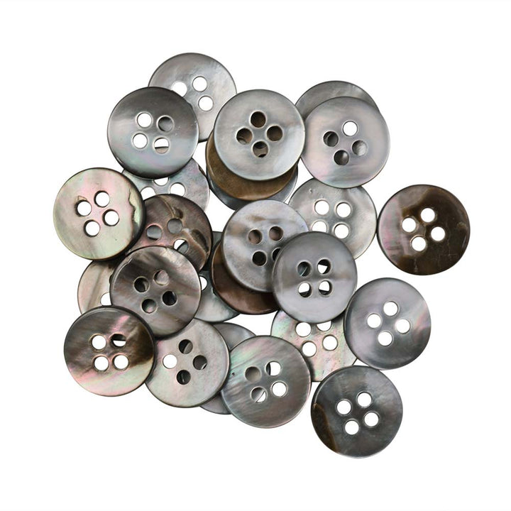 Shiny Pearlescent Natural Dark Grey Shirt/Kurta Buttons