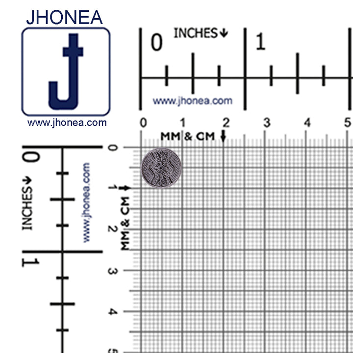 Round Shape Engraved Design Loop Metal Buttons for Shirts/Kurta