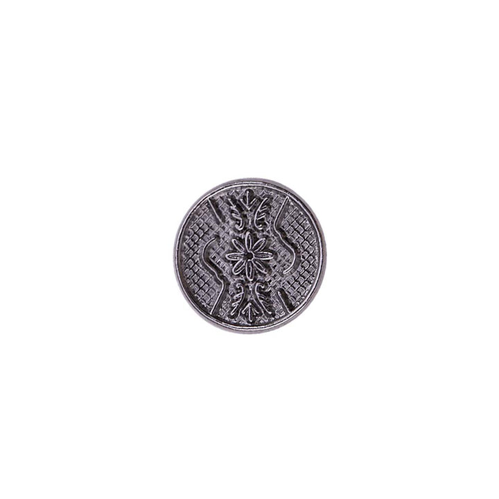 Round Shape Engraved Design Loop Metal Buttons for Shirts/Kurta