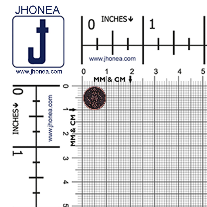 Round Shape Engraved Design Loop Metal Buttons for Shirts/Kurta