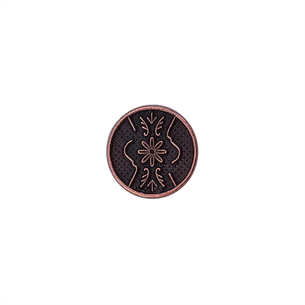 Round Shape Engraved Design Loop Metal Buttons for Shirts/Kurta