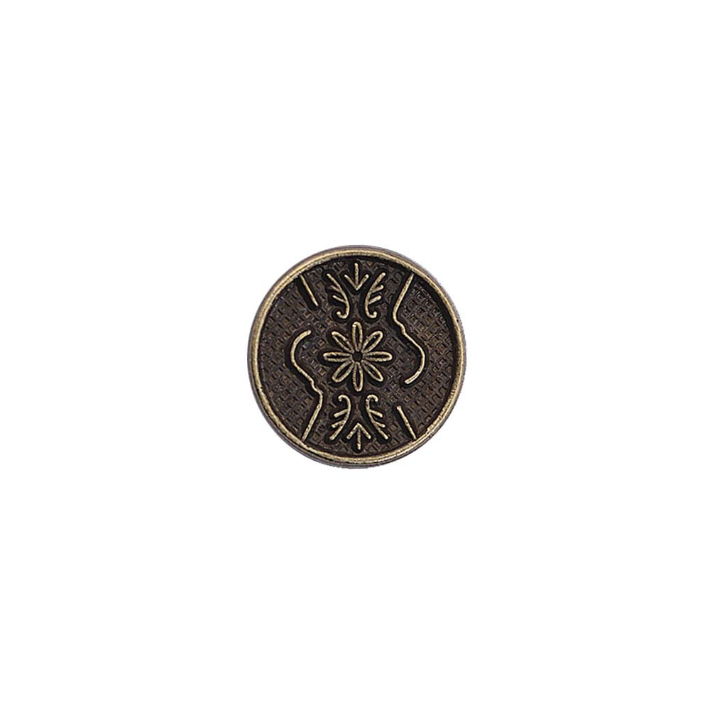Round Shape Engraved Design Loop Metal Buttons for Shirts/Kurta