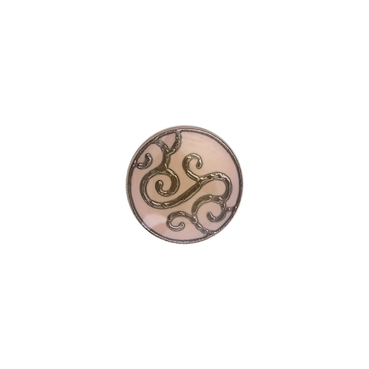 Floral Design Enamel Lamination Kurta/Shirt Metal Buttons