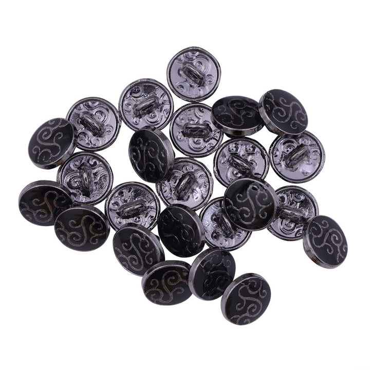 Floral Design Enamel Lamination Kurta/Shirt Metal Buttons