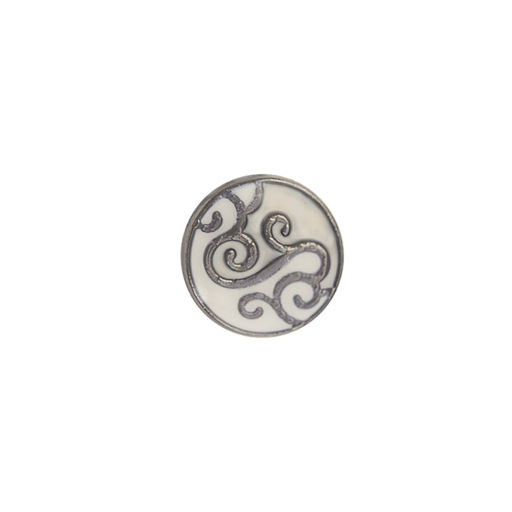 Floral Design Enamel Lamination Kurta/Shirt Metal Buttons