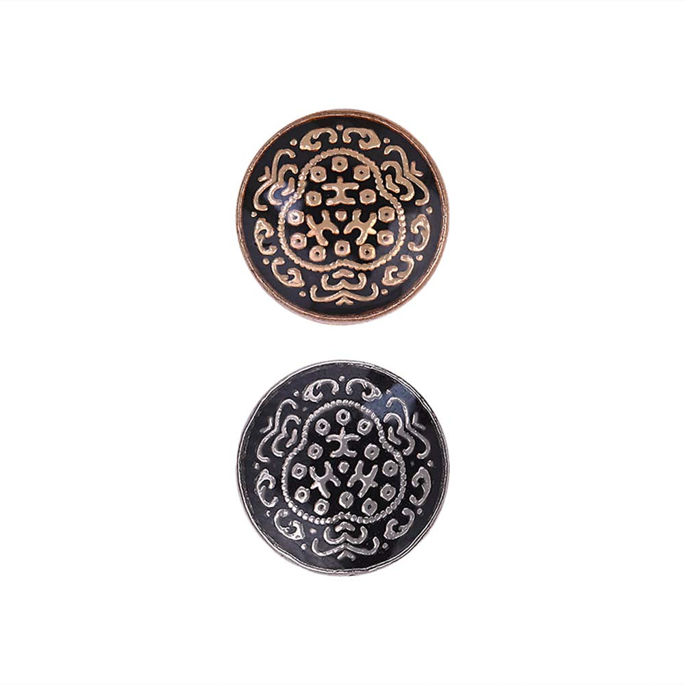 Traditional Design Lamination Metal Kurta Buttons