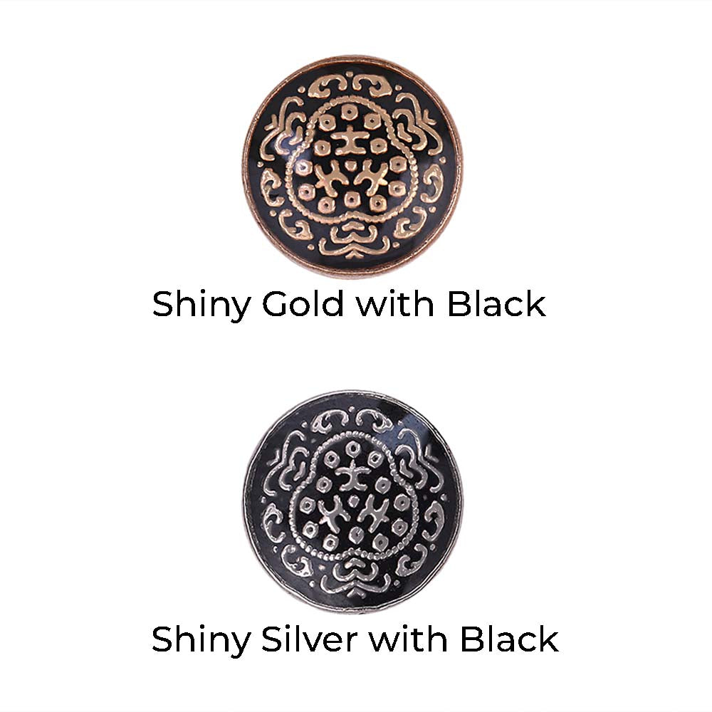 Traditional Design Lamination Metal Kurta Buttons